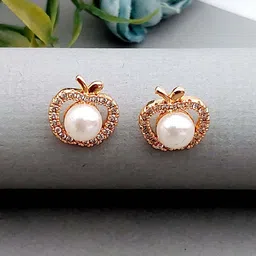 MEIRA JEWELLERY Rose Gold-Plated Artificial Stones Studded & Beaded Contemporary Studs-picture-31