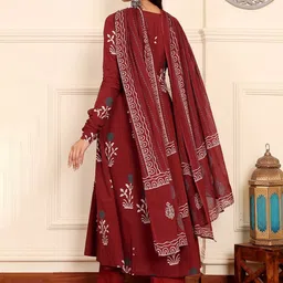 Anni Designer Women Ethnic Motifs Print Anarkali Kurta with Palazzos & With Dupatta image 2