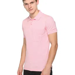 Colors and Blends Men Solid Polo Collar Cotton T-shirt image 3