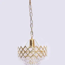 1ST TIME White & Gold-Toned Textured Abstract Shaped Ceiling Lamp image 4