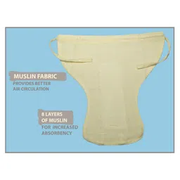 Lollipop Lane Muslin Cloth Diapers with Adjustable Strings Newborn - Pack of 6 image 3