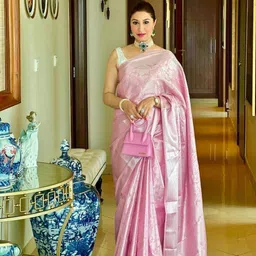 sanjana  silk SANJANA SILK Ethnic Motifs Zari Kanjeevaram Saree image 1