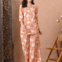 SILAKIVA Printed Pure Cotton Tunic With Trousers Co-Ords-image-27