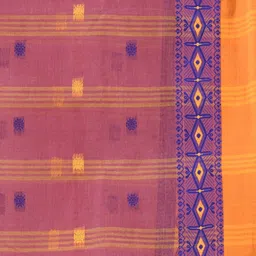 TANTLOOM Ethnic Motifs Pure Cotton Handloom Taant Saree image 4