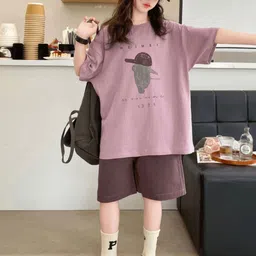 LULU & SKY Girls Printed T-shirt with Shorts-picture-31