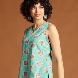 Anouk Ethnic Motifs Printed Regular Pure Cotton Top image 4