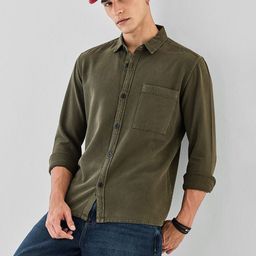 Snitch Spread Collar Pure Cotton Casual Shirt-picture-28