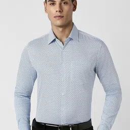 Van Heusen Men Spread Collar Micro Ditsy Printed Cotton Slim Fit Formal Shirt-picture-39