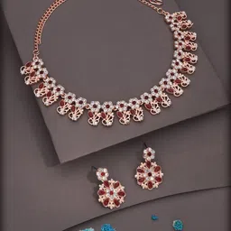 Anouk Gold-Plated American Diamond Studded Jewellery Set image 4