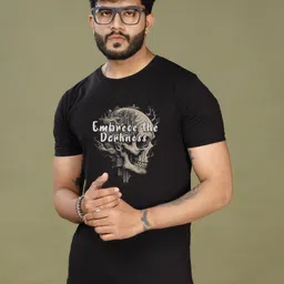 INKMAN Men Bio Finish Graphic Printed Round Neck Cotton T-shirt-picture-30