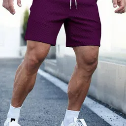 RAJOVATI Men Slim Fit Textured Running Sports Shorts image 4