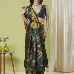 KAYOMMI Woven Design Zari Art Silk Banarasi Saree-image-66