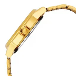 SZN Men Patterned Dial & Stainless Steel Straps Analogue Watch DD Gold BlackSZN image 5