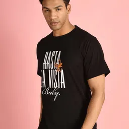 IVOC Men Typography Printed Round Neck Cotton T-shirt image 4