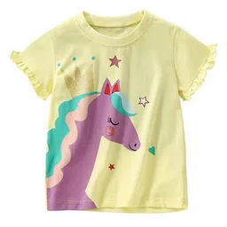 LULU & SKY Girls Printed Extended Sleeves Applique T-shirt-picture-38