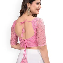 HERE&NOW Embroidered Radymade Saree Blouse image 4