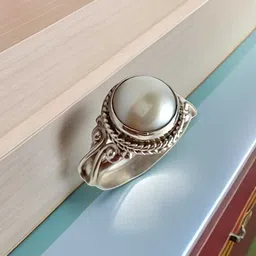 Bling Queen Silver-Plated Pearl Beaded Finger Ring-picture-16