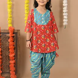 Sangria Girls Printed Kurta With Dhoti Pant-picture-27