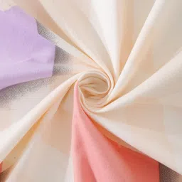 Myntra Elegant Homes Beige & Peach Geometric Printed 300TC Single Bedsheet Set 2.5m x 1.5m image 3