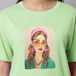 Kanvin Women Graphic Printed Pure Cotton Night suit image 2