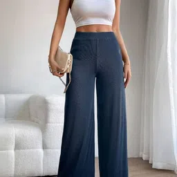 Moda Rapido Women Ribbed Regular Trousers image 4