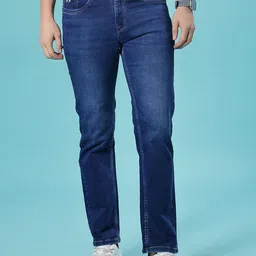 V-Mart Men Regular Fit Mid-Rise Light Fade Stretchable Cotton Denim Jeans-image-75