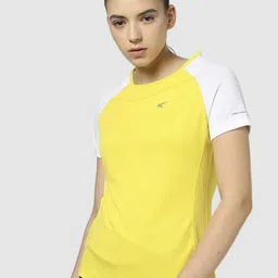 Performax Women Colourblocked Round Neck T-shirt-image-47