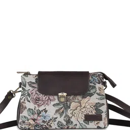 RUDHIRA Floral Printed PU Structured Sling Bag-picture-12