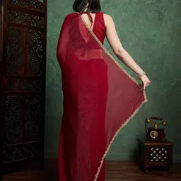 Sitanjali Beads and Stones Pure Chiffon Saree image 4