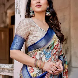 MAHARANI COUTURE Ethnic Motifs Print Zari Jamdani Saree image 2