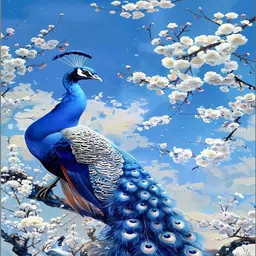 Aura Blue & White Door Curtain image 3