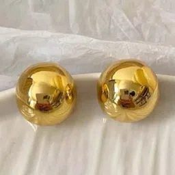 Neze Stainless Steel Spherical Shaped Studs Earrings-image-12