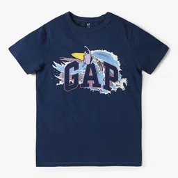 GAP Boys Brand Logo & Graphic Printed Pure Cotton T-shirt image 1
