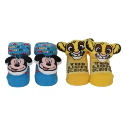 Yellow Bee Infant Boys Pack Of 2 Cotton Ankle Length Socks image 5