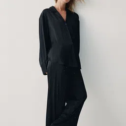 H&M Embellished Satin Pyjama Bottoms image 3