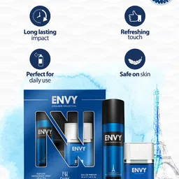 Envy Men Dark Perfume Deodorant Spray 99 g + Eau De Parfum 50 ml Fragrance Gift Set image 4