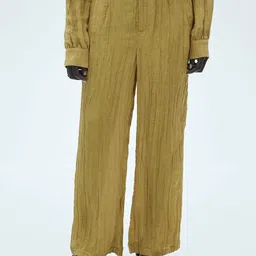 MANGO Women Textured Pleated Trousers with Belt-picture-38