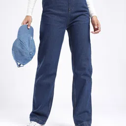 glitchez Women Elasticated Waist Straight Fit Jeans-picture-10