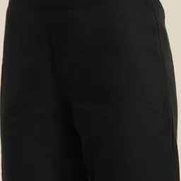 Sangria Women Black Printed Empire Pure Cotton Kurta with Trousers image 3