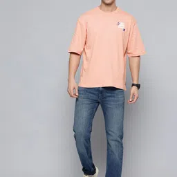 Levis Pure Cotton Typography Printed Loose Fit T-shirt image 3