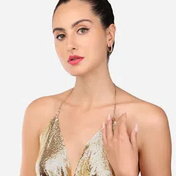 zaveri pearls Zaveri Women Set Of 25 Gold Plated Pearls Contemporary Studs & Drop Earrings image 5