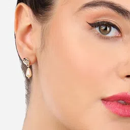 zaveri pearls Zaveri Women Set Of 25 Gold Plated Pearls Contemporary Studs & Drop Earrings image 3