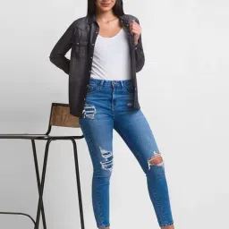 Spykar Black Cotton Regular Fit Shirt image 5