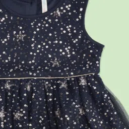 Pantaloons Junior Kids Navy Embellished Dress image 4