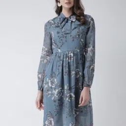 KASSUALLY Blue Floral Print A Line Dress-picture-25