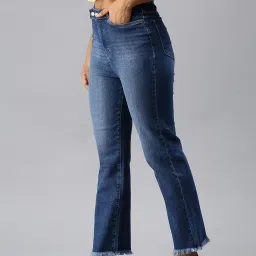 showoffff SHOWOFF Clean Look Blue Straight Fit Denim Jeans image 3