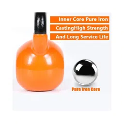 KAKSS Neoprene Half Coating Kettlebells (Yellow) Size - 8KG image 4