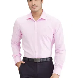 Park Avenue Pink Slim Fit Self Pattern Shirt-picture-14