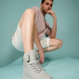 FAUSTO Men's Grey Casual Sneakers image 1