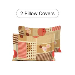 GRES Home 120TC 100% Cotton Double Bedsheet With 2 Pillow Covers - Coral Pink image 4